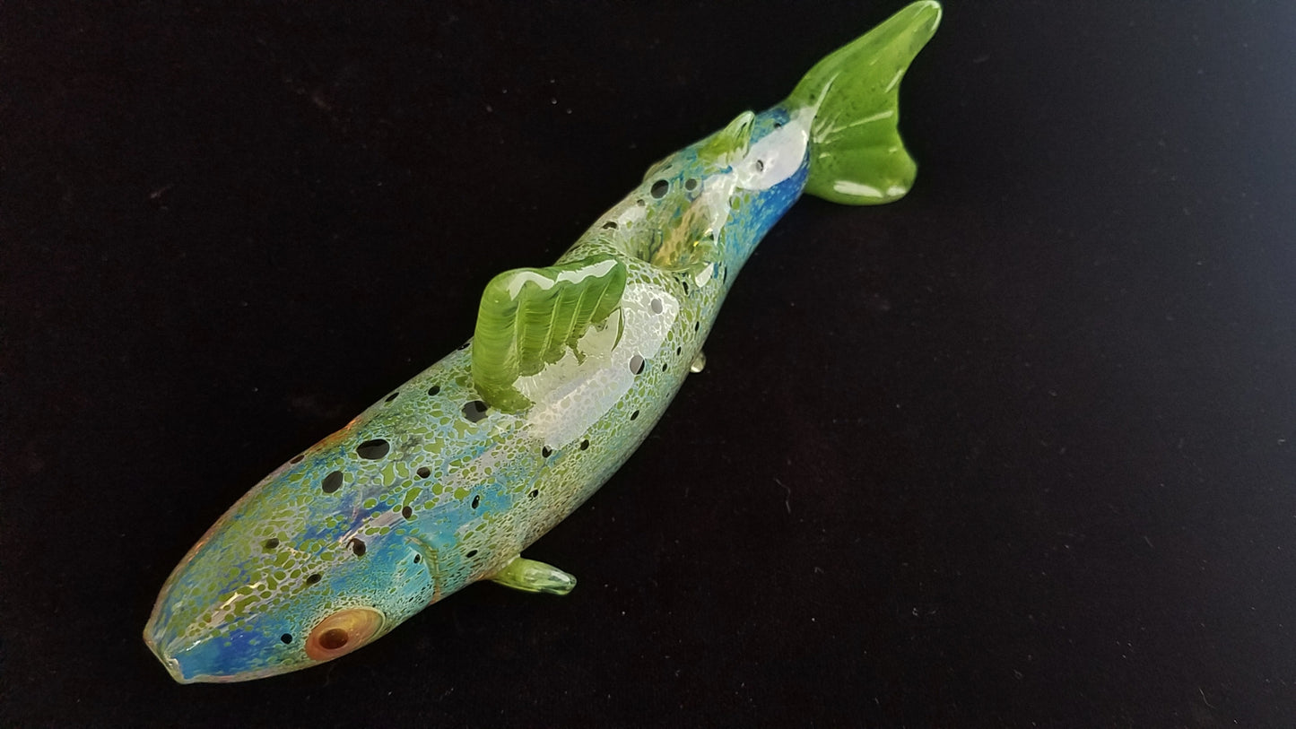 Color Changing Glass Rainbow Trout Pipe
