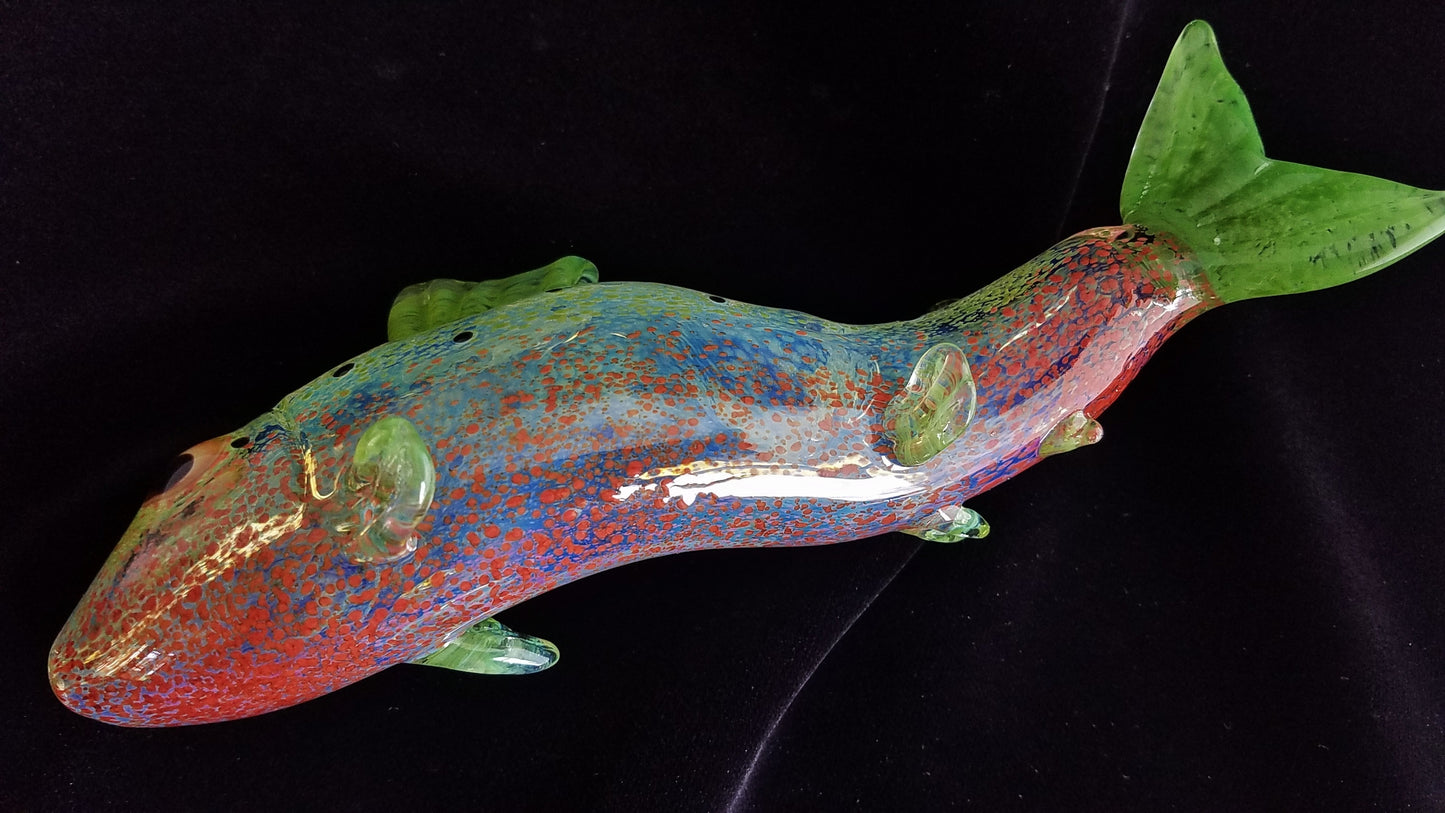 Color Changing Glass Rainbow Trout Pipe