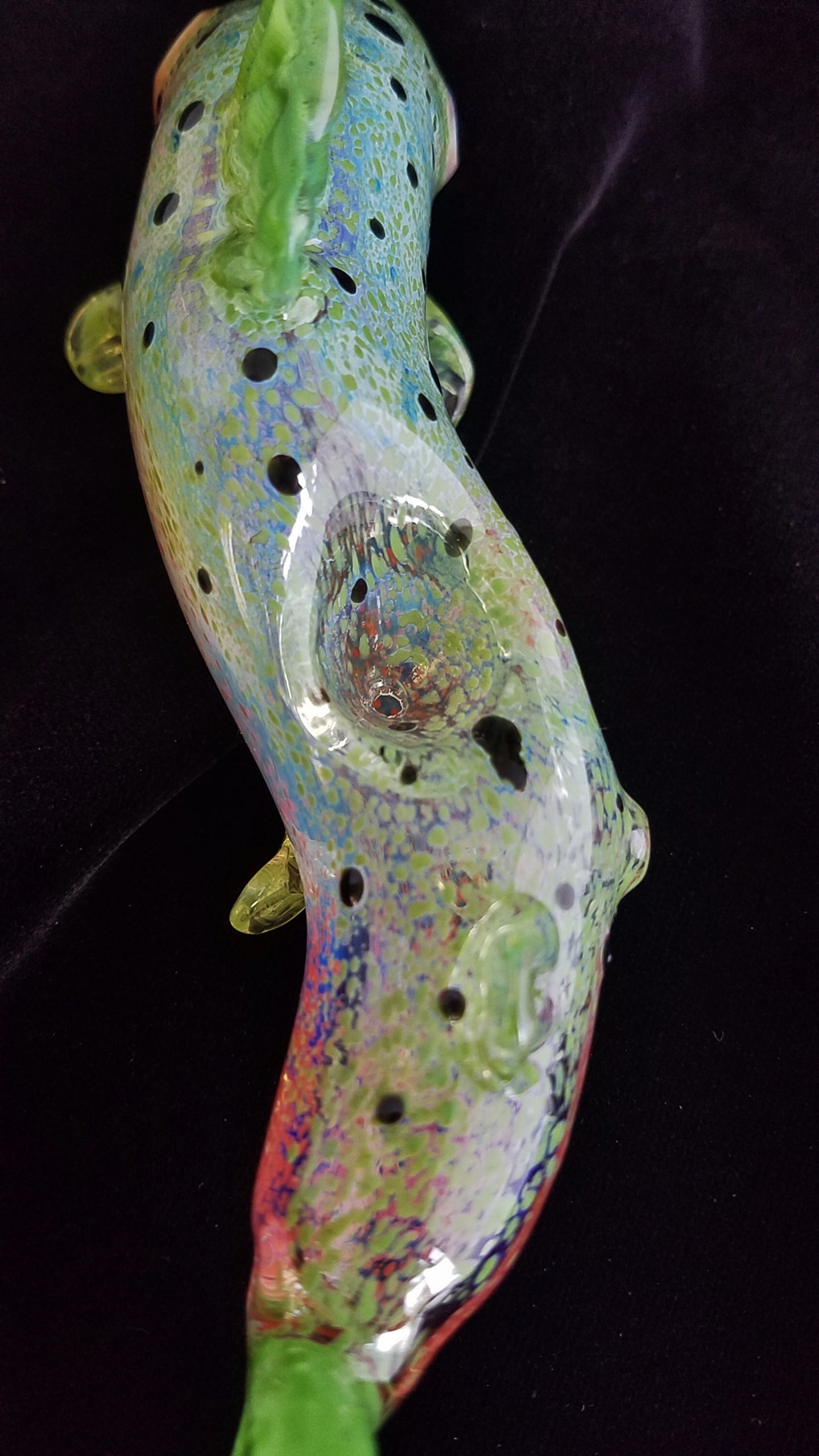 Color Changing Glass Rainbow Trout Pipe
