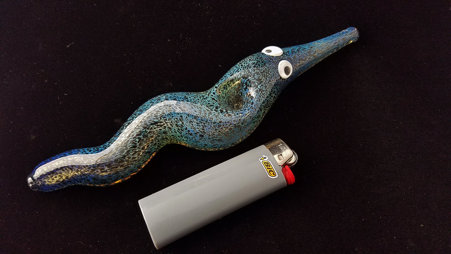 Glass Magic Worm Pipe (Black Version)