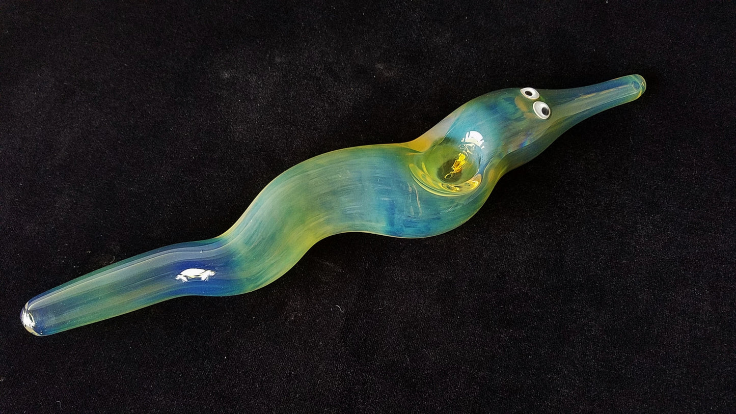 Glass Worm on a String Pipe (Giant Version)