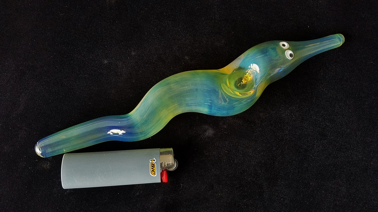 Glass Worm on a String Pipe (Giant Version)