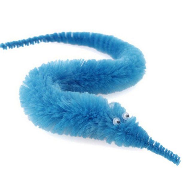 Glass Magic Worm Pipe (Solid Blue Version)