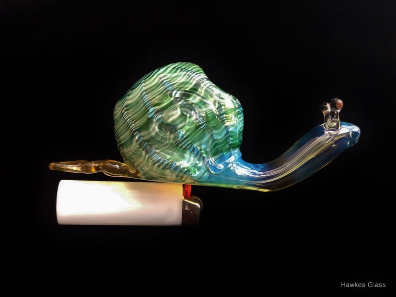 Glass Snail Pipe | Green Version