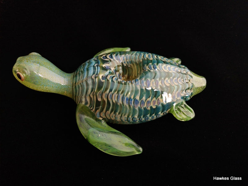 Colorful Sea Turtle Pipe | Blue-Green