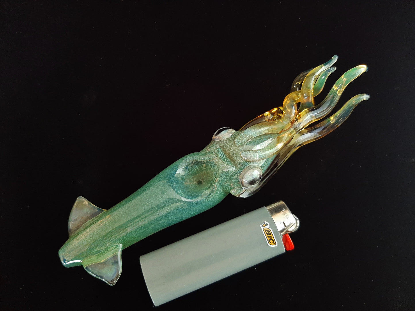 Glass Squid Pipe (Teal)