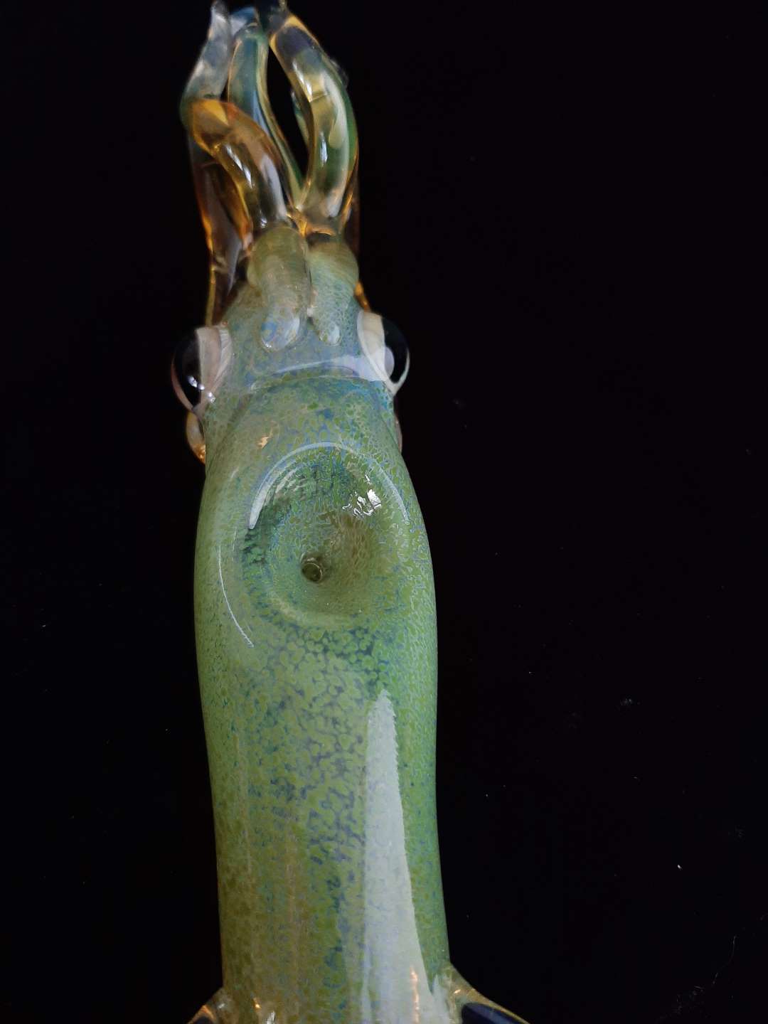 Color Changing Glass Squid Pipe (Green)