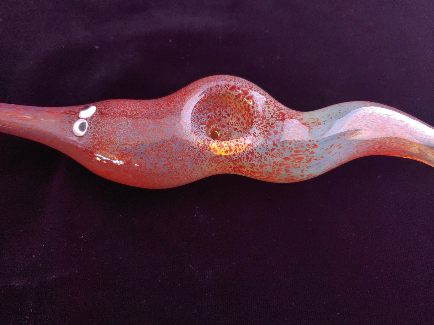 Glass Magic Worm Pipe (Red Version)