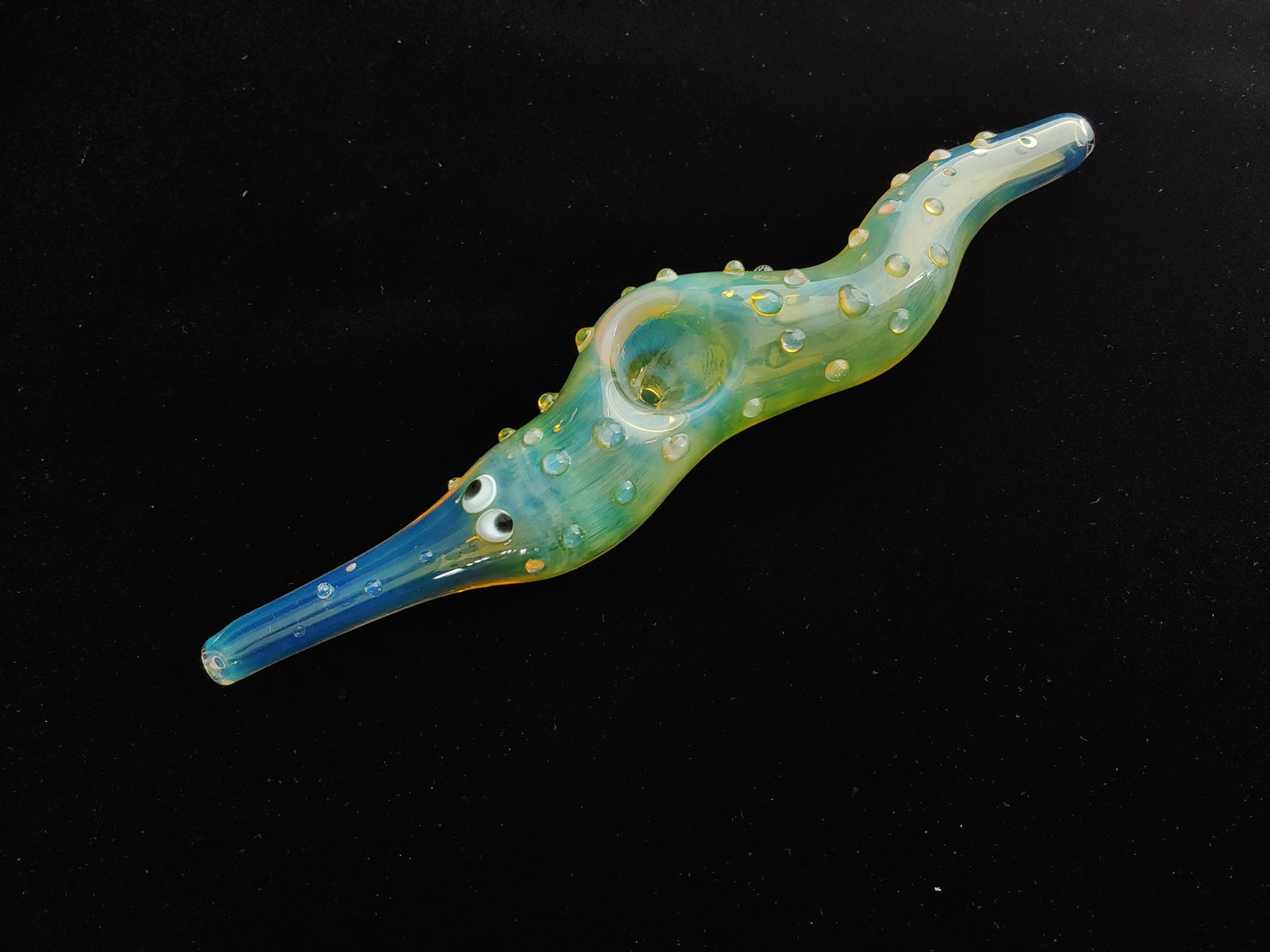 Glass Worm on a String Pipe | UV Glow