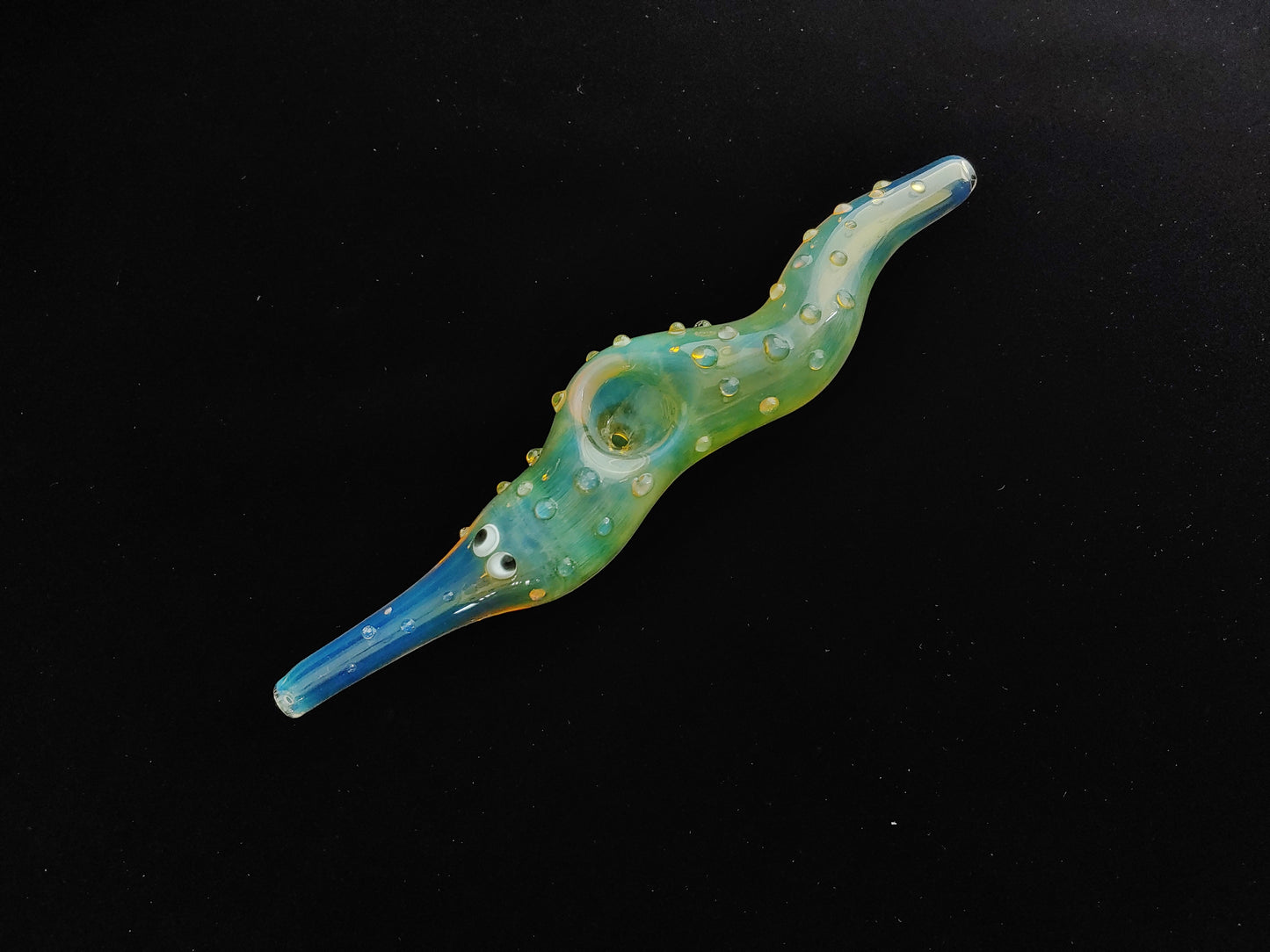 Glass Worm on a String Pipe | UV Glow