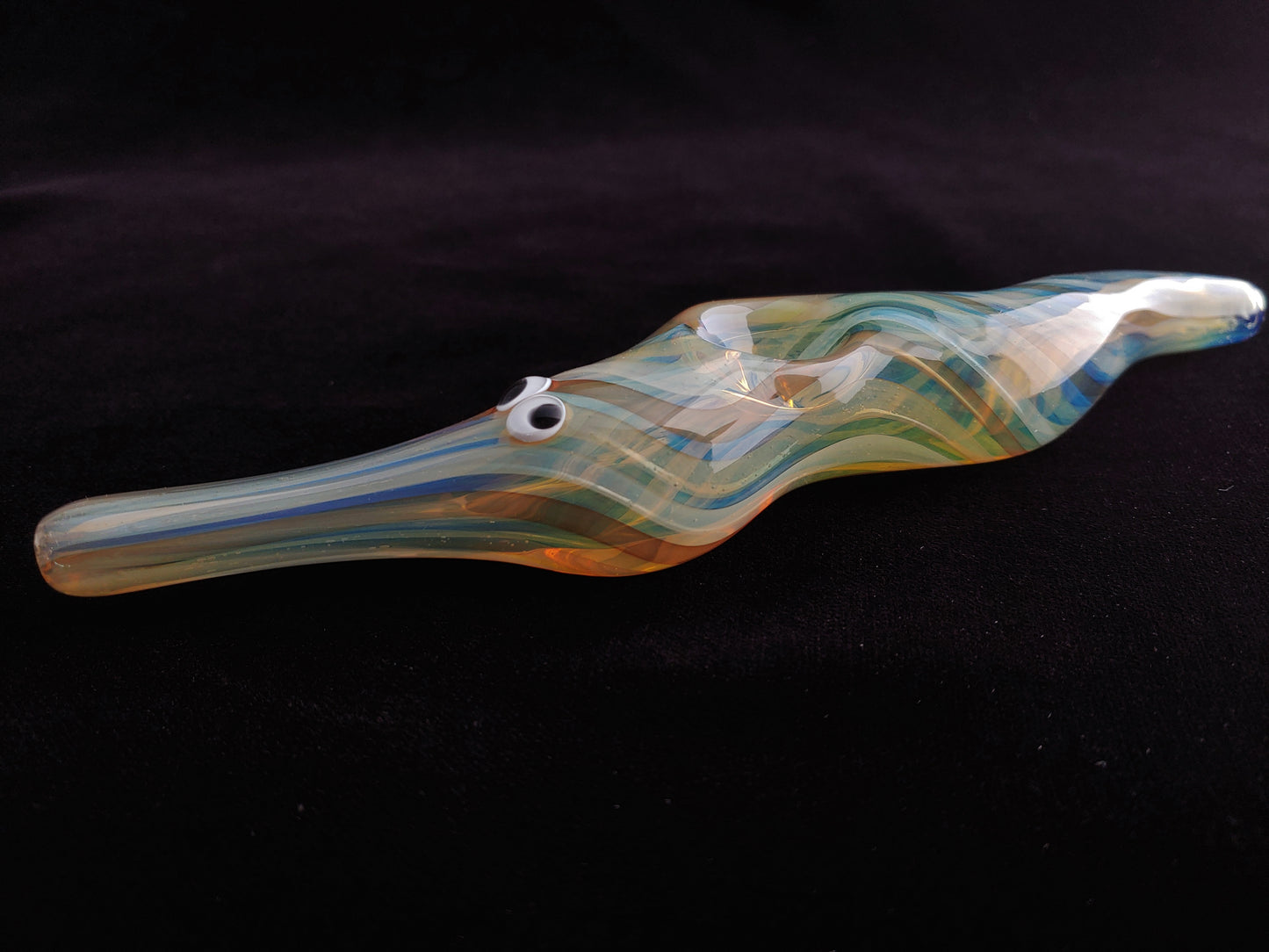 Glass Worm on a String Pipe | UV Glow