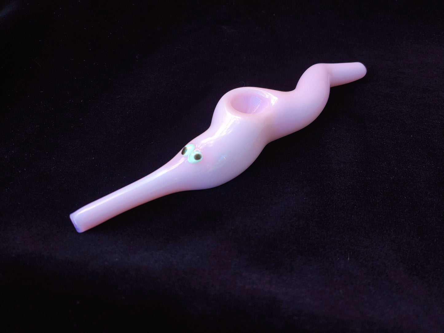 Glass Magic Worm Pipe (Solid Pink Version)