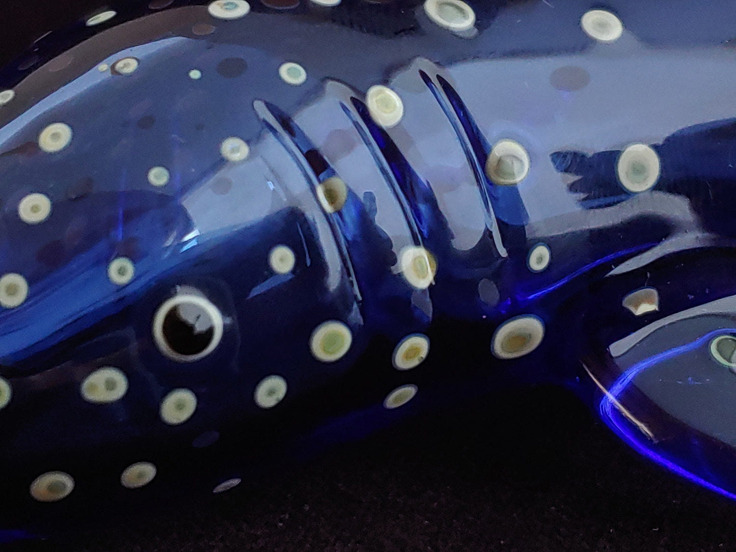Glass Whale Shark Pipe | Cobalt Blue