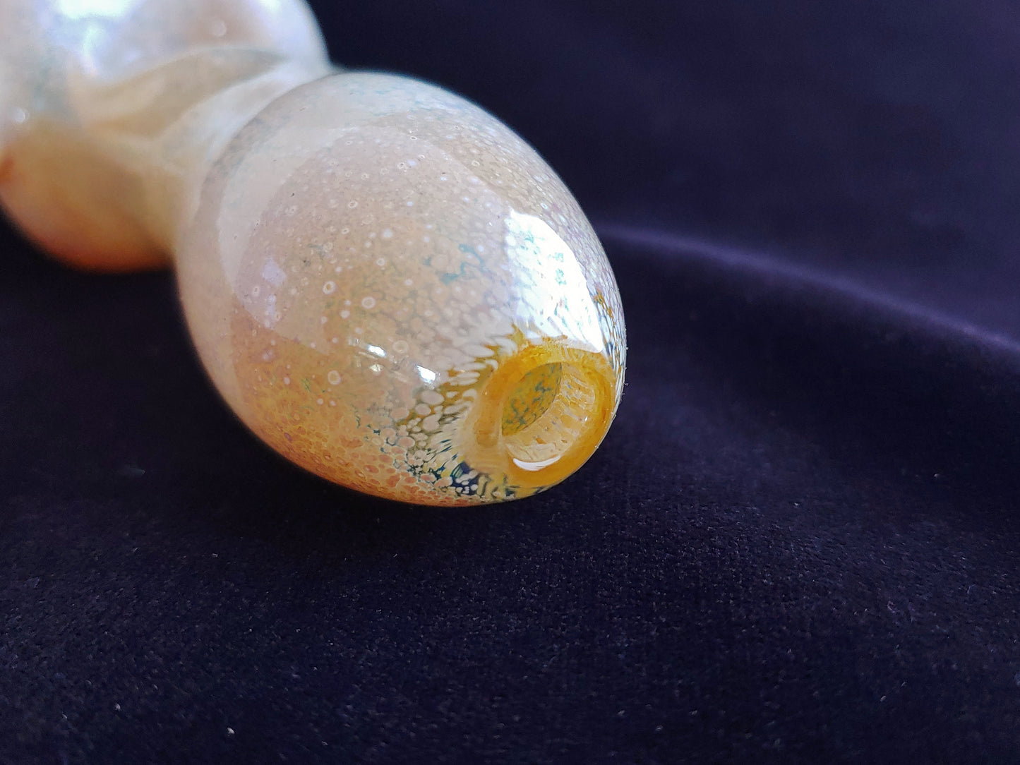 Detailed Eye Pipe With Fangs | UV Glow | Unique Glass Art |