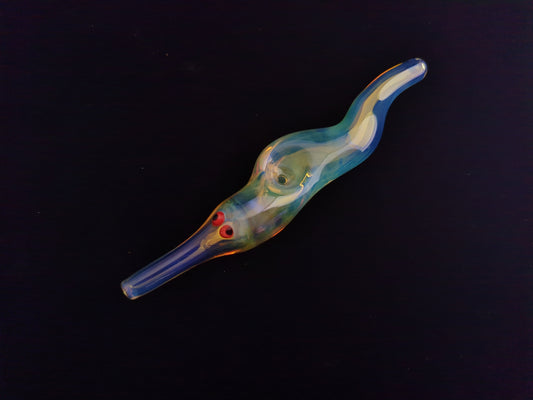 Glass Magic Worm Pipe (Red-Eye Version)| Color Changing | Fast & Free Shipping