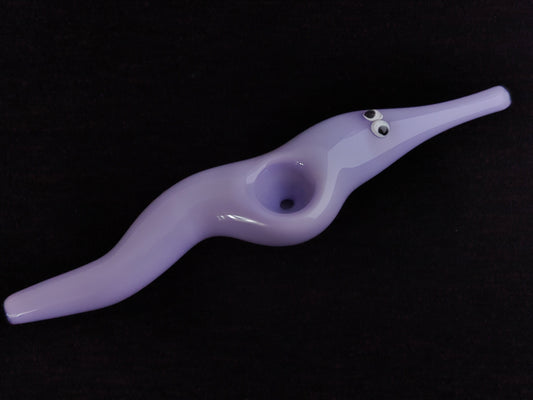 Glass Magic Worm Pipe (Solid Lavender Version)