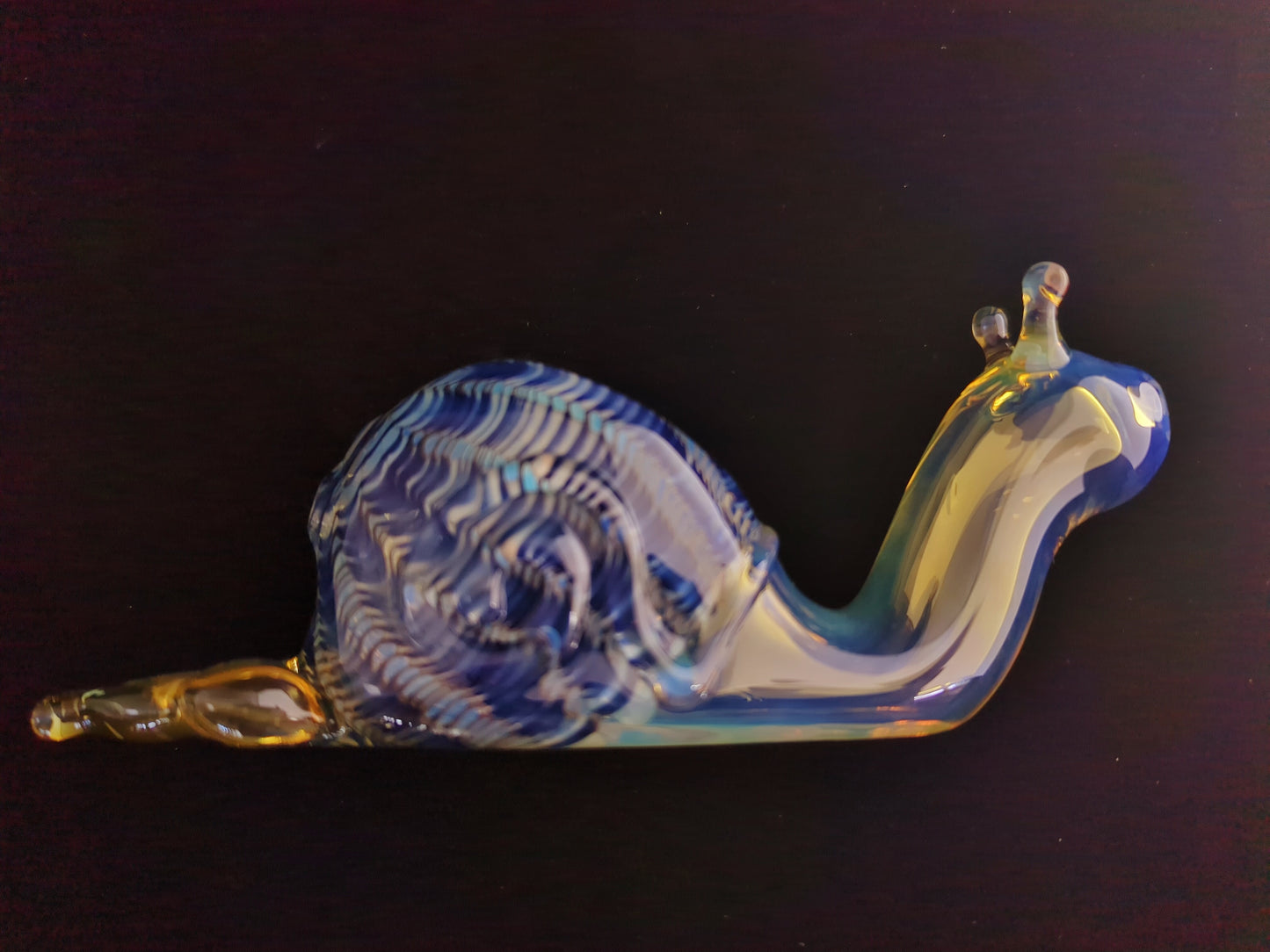 Color Changing Glass Snail Pipe | Blue Version