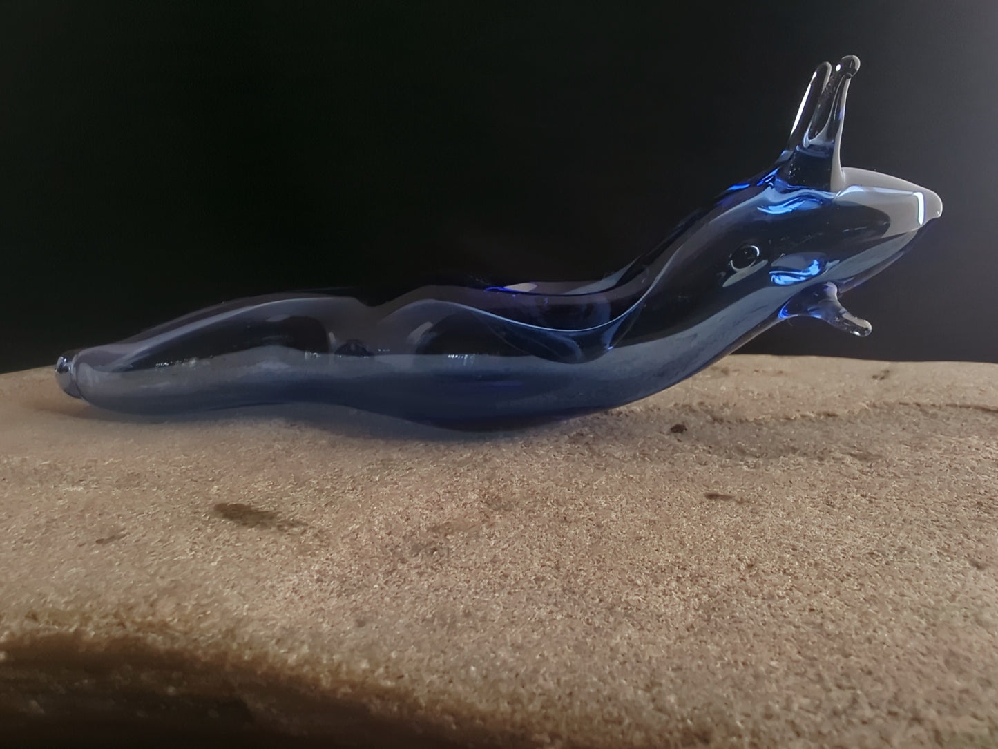 Glass Slug Pipe | Light Cobalt Blue Version