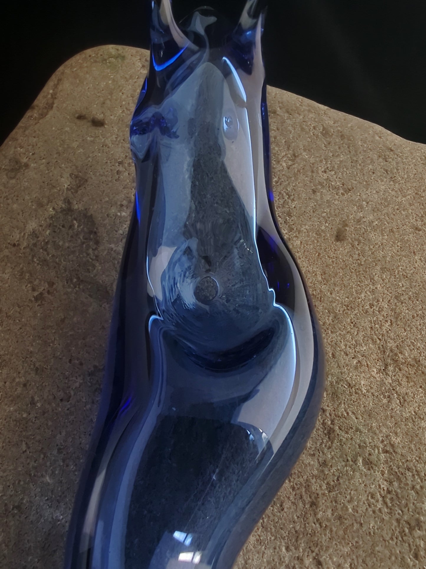 Glass Slug Pipe | Light Cobalt Blue Version