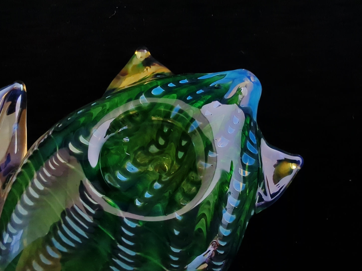 Color Changing Glass Sea Turtle Pipe | Deep Green Version
