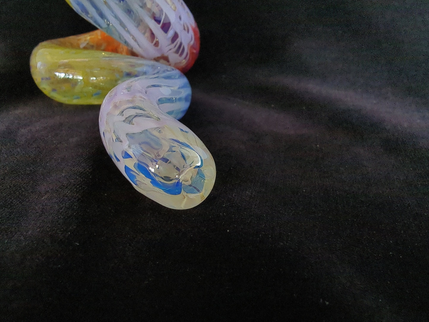 Coiled Glass Snake (Rainbow)