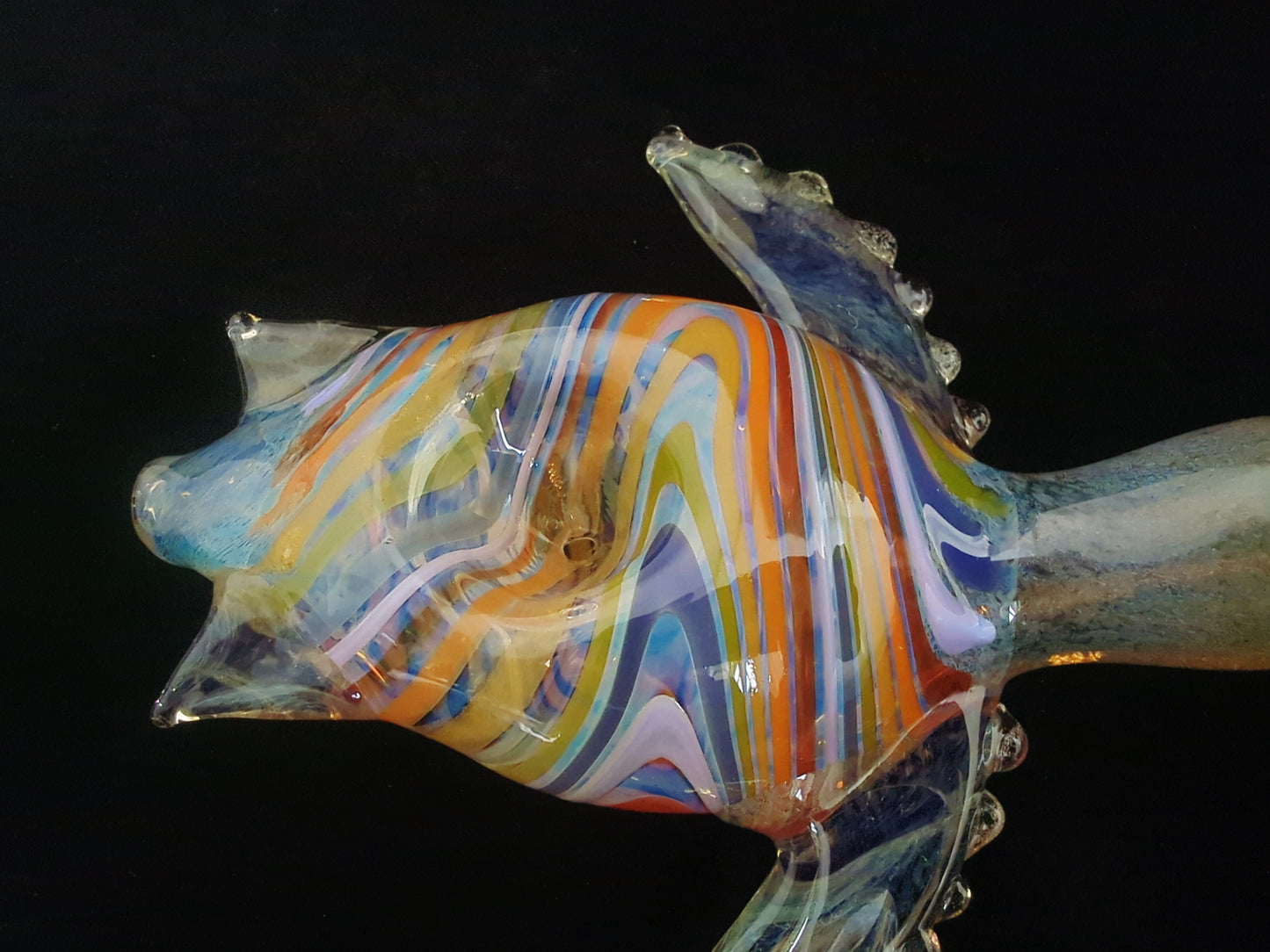 Glass Sea Turtle Pipe (Rainbow Shell) | UV Glow