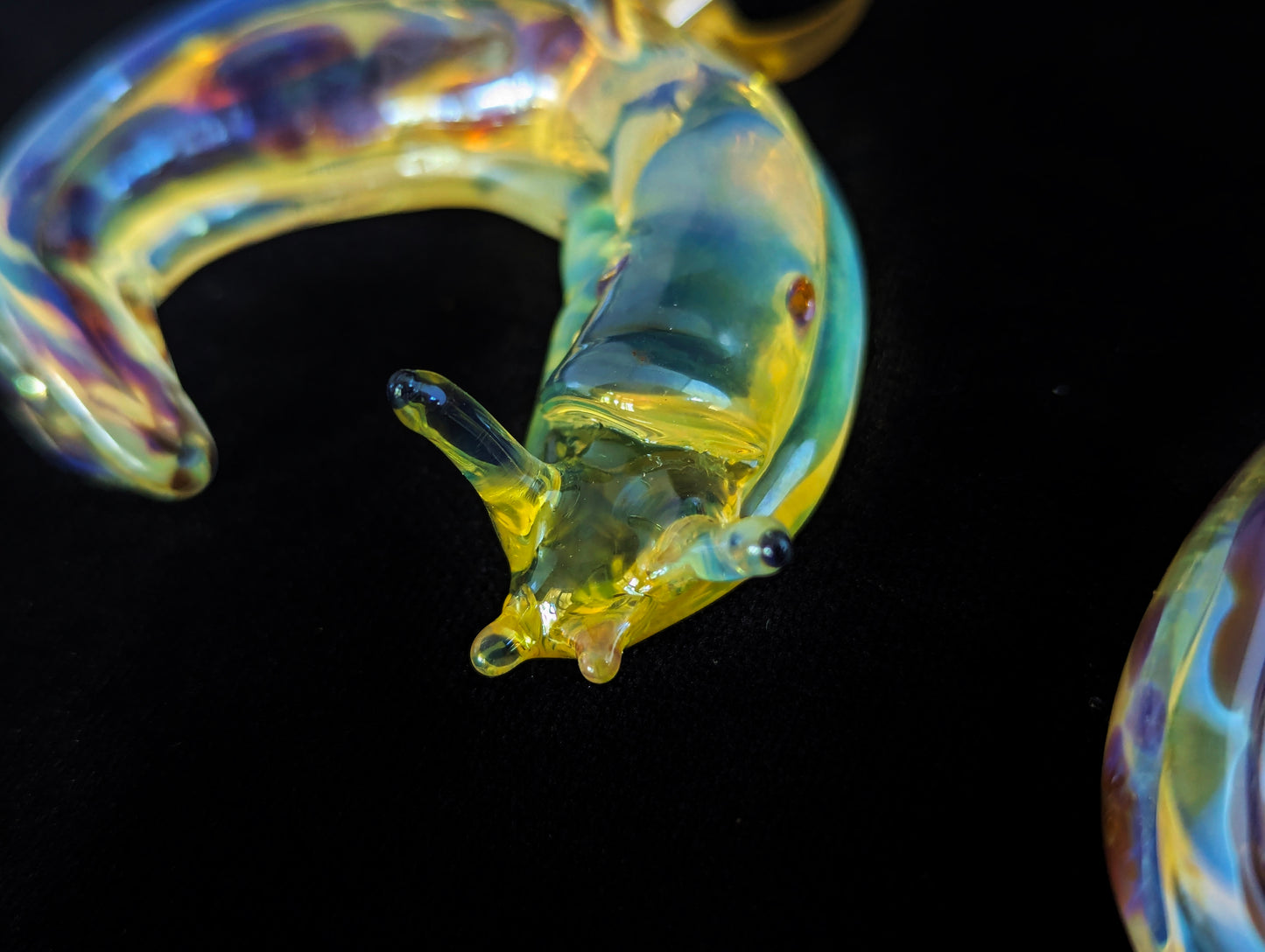 Detailed Glass Banana Slug Ornament | Handmade Suncatcher Gift | Quick Shipping