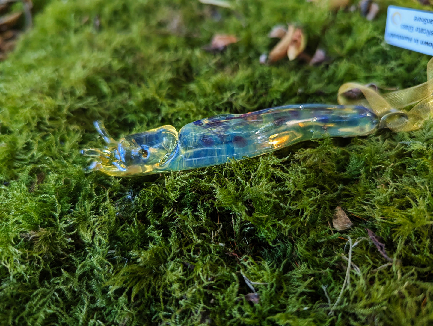 Detailed Glass Banana Slug Ornament | Handmade Suncatcher Gift | Quick Shipping
