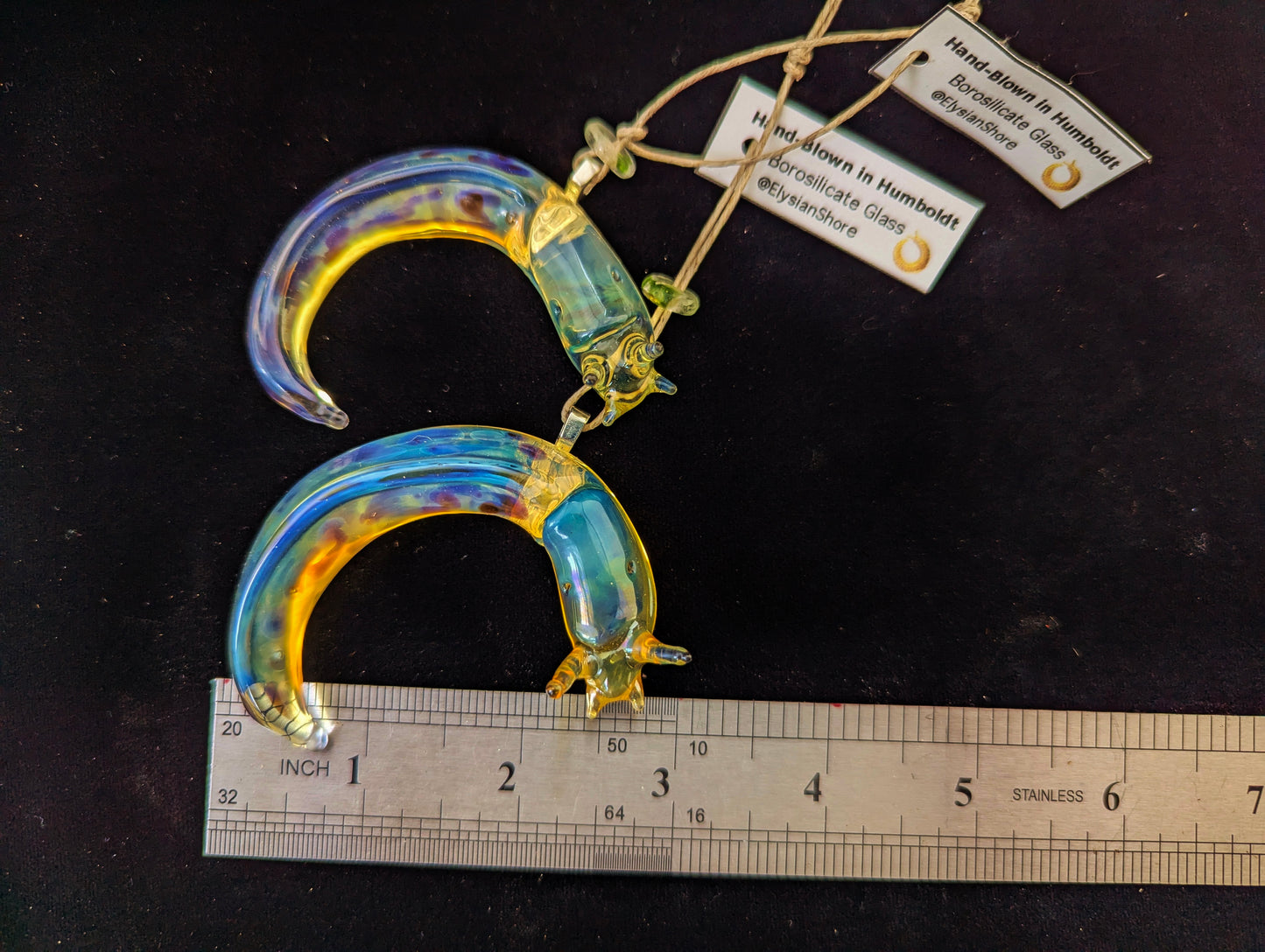 Detailed Glass Banana Slug Ornament | Handmade Suncatcher Gift | Quick Shipping