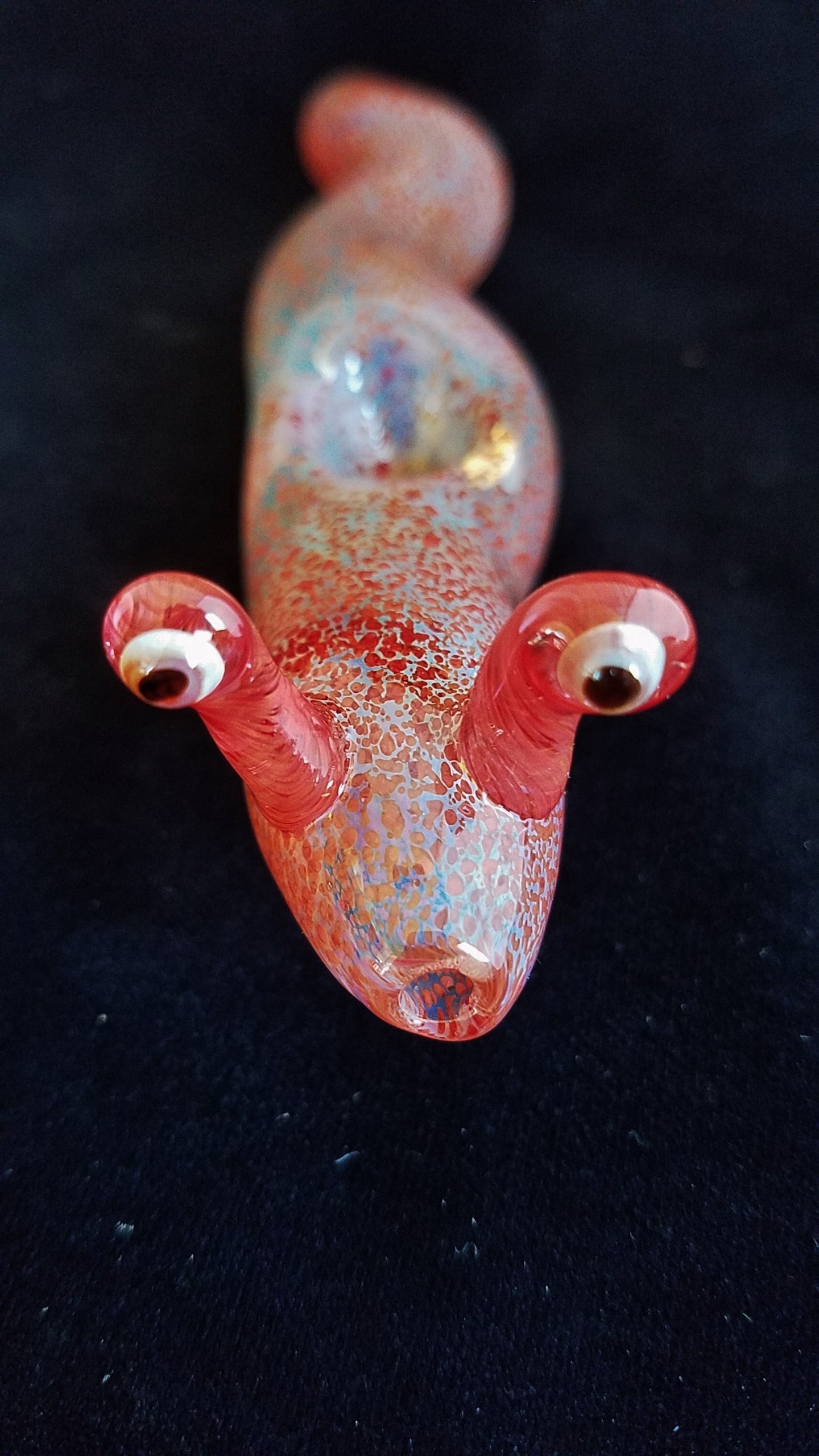 Hand blown glass slug pipe. Color changing. Unique gift idea.