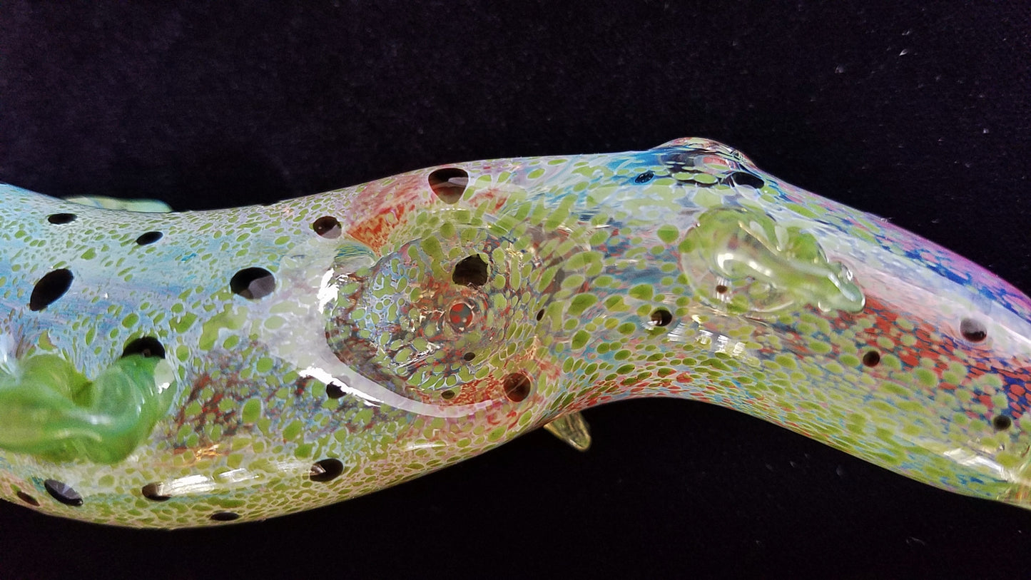 Color Changing Glass Rainbow Trout Pipe