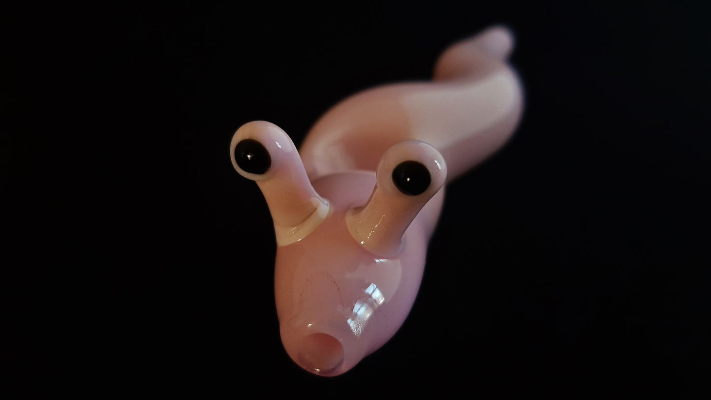 Glass Slug Pipe (Solid Pink)