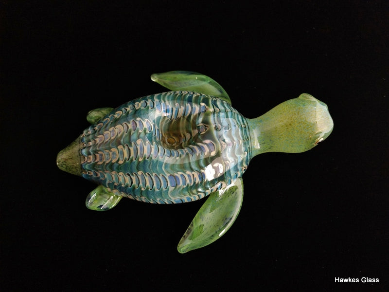 Colorful Sea Turtle Pipe | Blue-Green