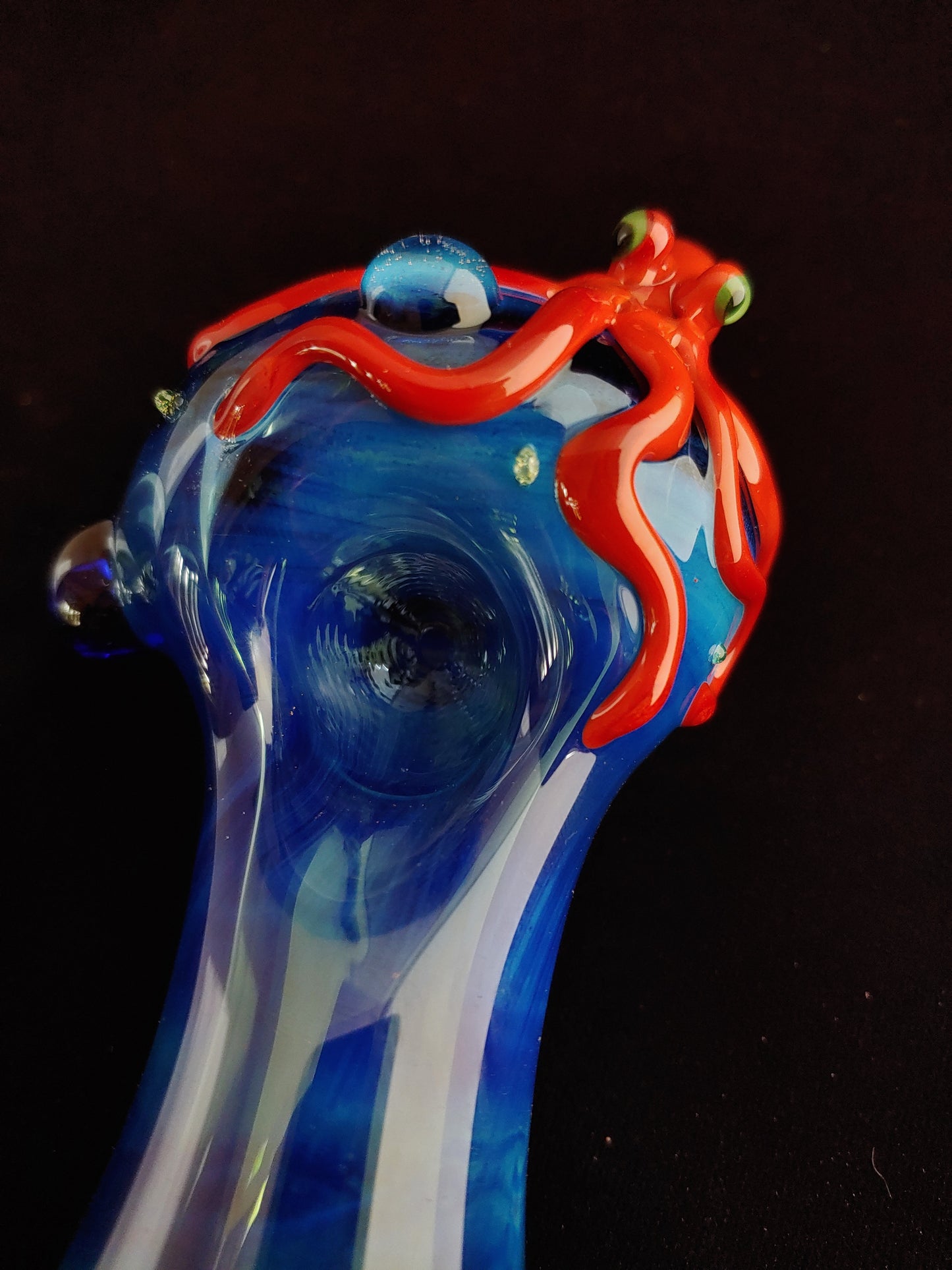 Glass Octopus Pipe | UV Glow  | Unique Glass Art | Fast Shipping