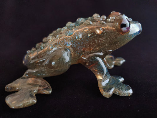 Glass Toad Pipe | UV Glow | Color Changing