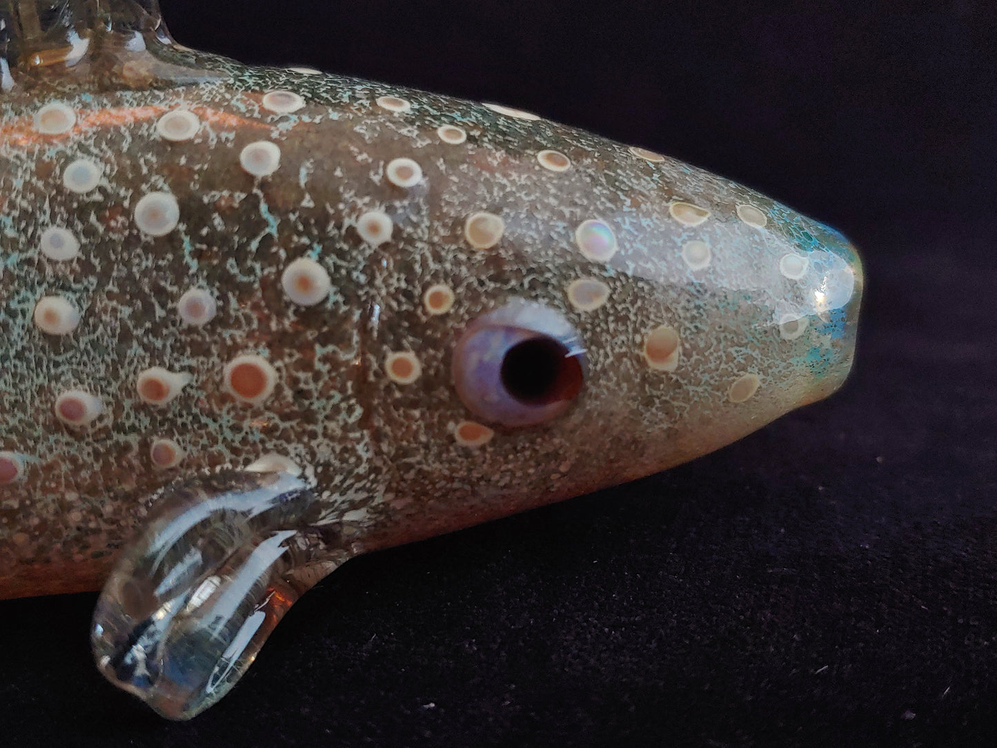Color Changing Glass Brook Trout Pipe