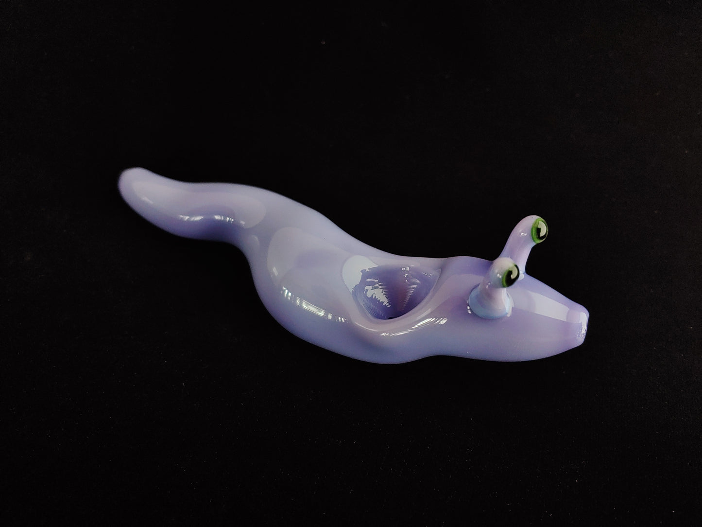 Blown glass slug pipe. Color changing. Unique gift idea.