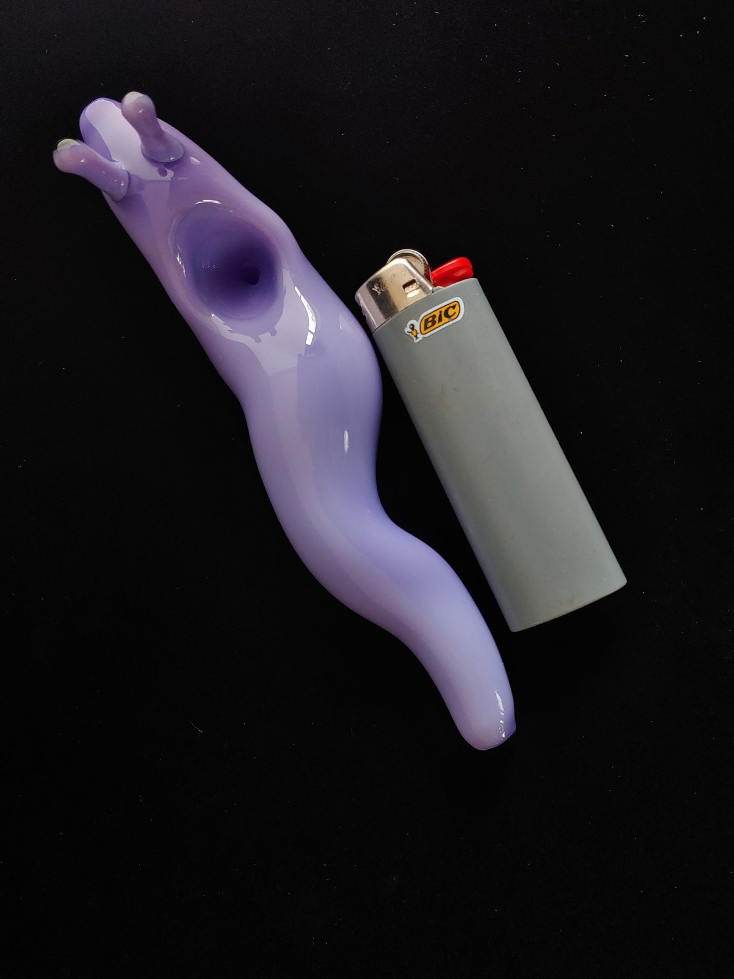 Glass Slug Pipe (Solid Purple)