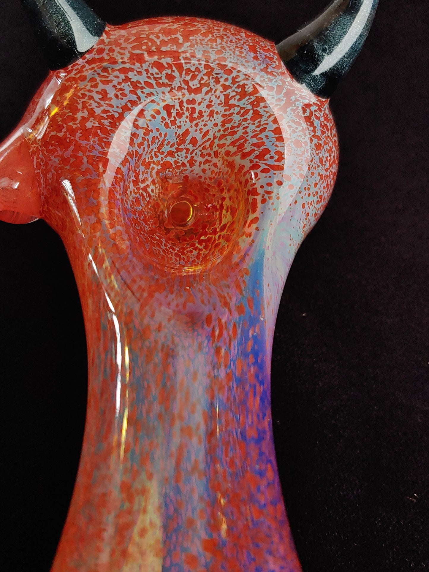 Color Changing Glass Eye Pipe (Horned Version)