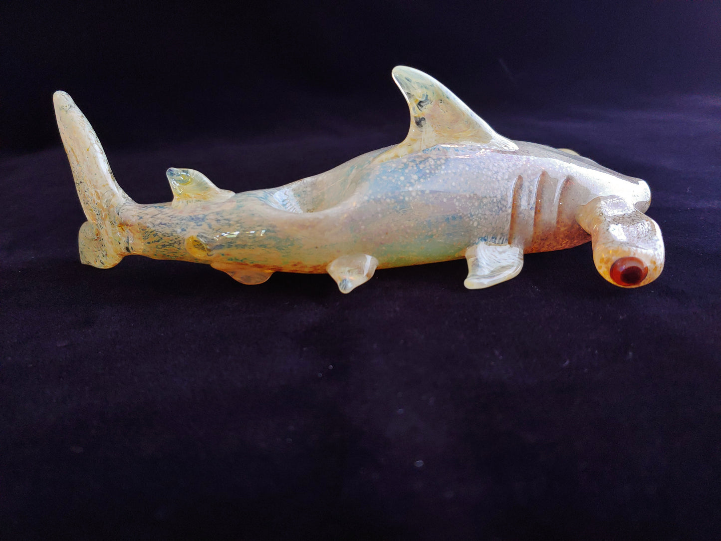 Color Changing Glass Hammerhead Shark Pipe