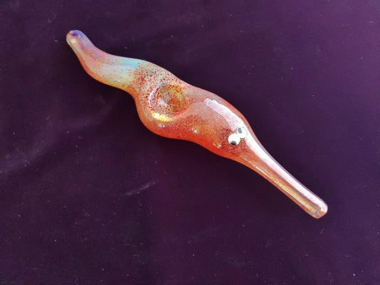 Glass Magic Worm Pipe (Red Version)