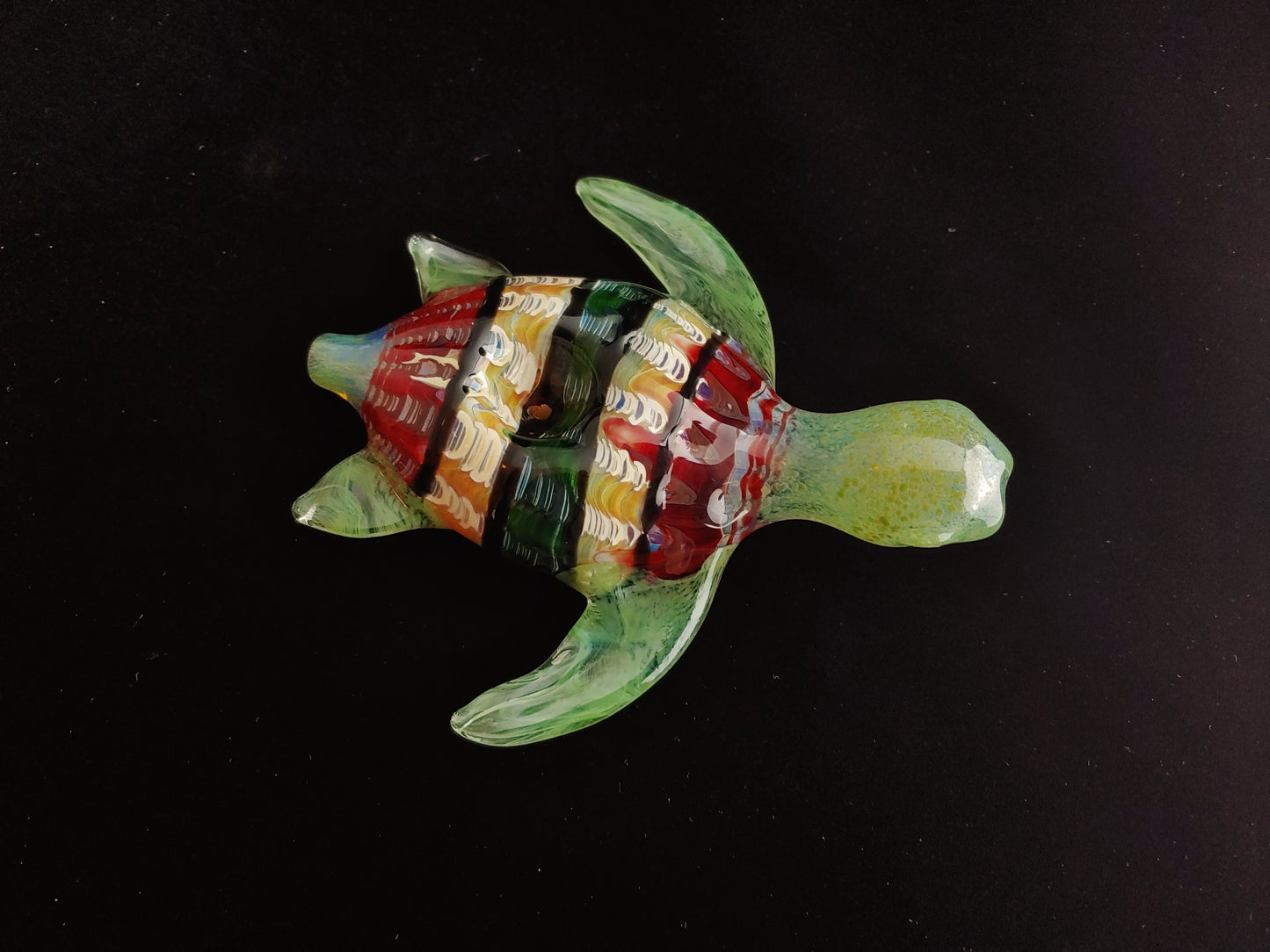 Color Changing Glass Sea Turtle (Rasta)