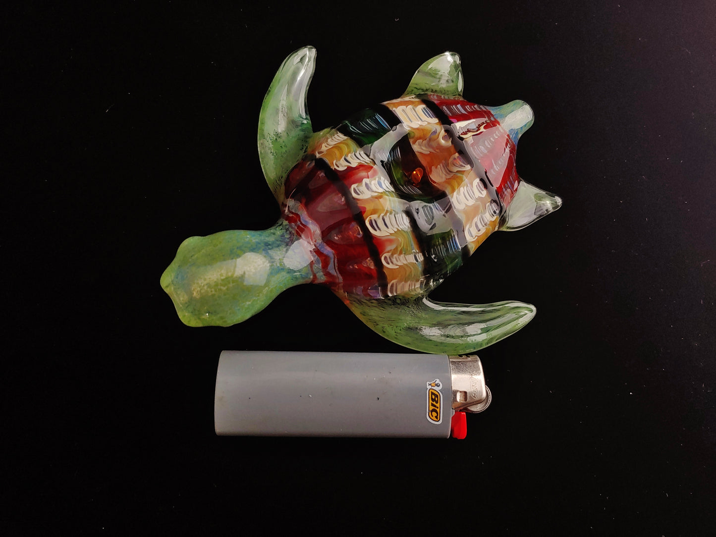 Color Changing Glass Sea Turtle (Rasta)