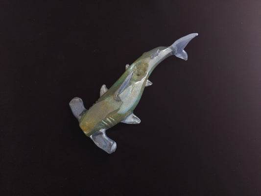 Glass Hammerhead Shark Pipe - Grey Version