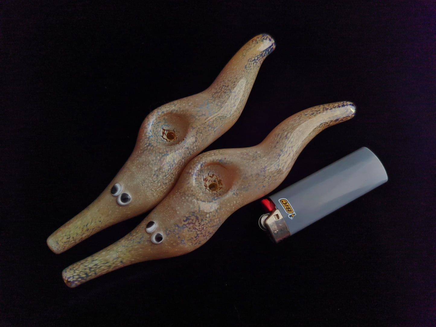 Glass Magic Worm Pipe (Beige Version) | Color Changing | Fast & Free Shipping