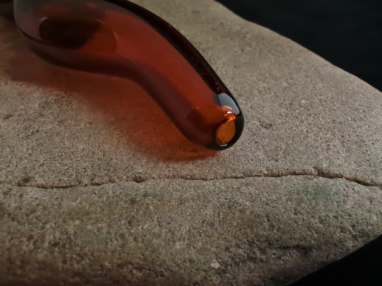 Glass Worm on a String (Deep Honey Colored)