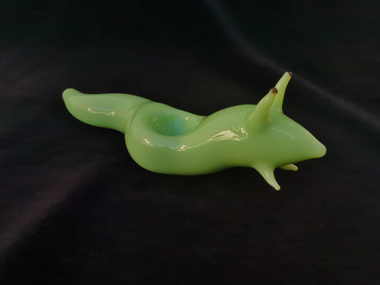 Glass Slug Pipe (Solid Green)