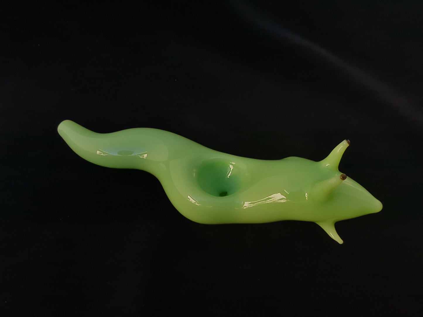 Glass Slug Pipe (Solid Green)