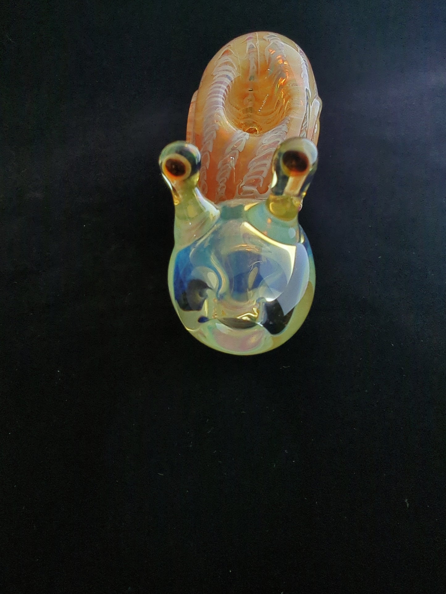 Color Changing Glass Snail Pipe - Golden