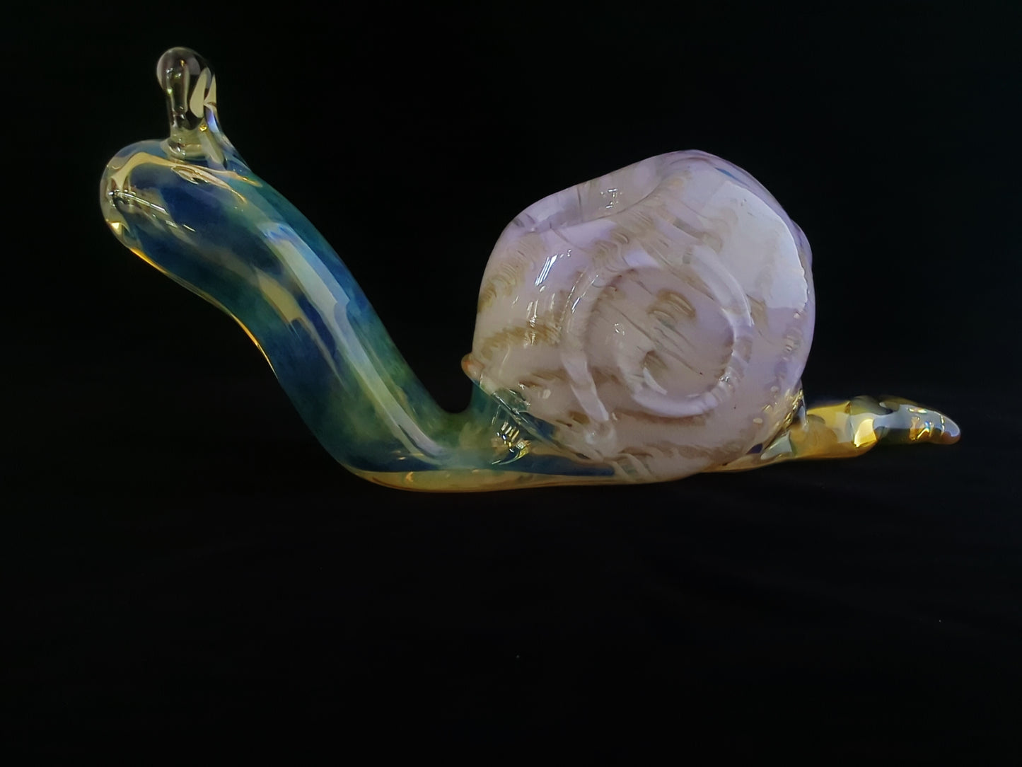 Glass Snail Pipe - Lavender